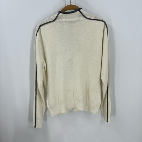 Meister Sport collection quarter zip snowflake wool blend sweater L - Picture 2 of 10